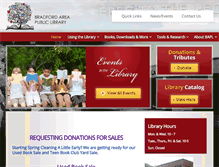 Tablet Screenshot of bradfordlibrary.org